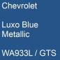 Preview: Chevrolet, Luxo Blue Metallic, WA933L / GTS.